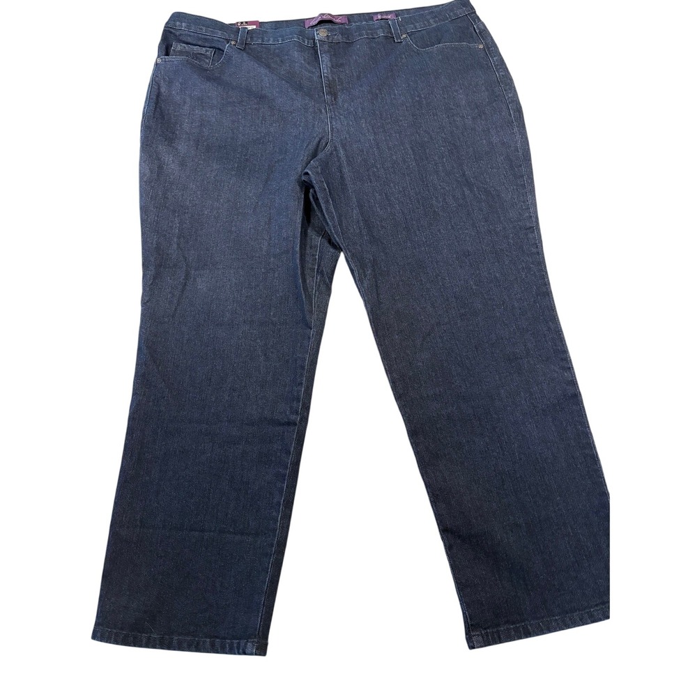 Gloria Vanderbilt Amanda Relaxed Fit Dark Blue Jeans Size 22W Short NWT - Picture 2 of 9